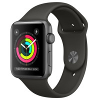 Apple Watch Series 3 (GPS) 42mm Space Gray Aluminum w. Gray Sport B. - Space Gray (MR362)