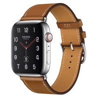 Apple Watch Series 4 Hermes GPS + Cellular 44mm Steel c. w. Fauve Barenia Leather Single Tour (MU6V2) Apple Watch Series 4 Hermes GPS + Cellular 44mm Steel c. w. Fauve Barenia Leather Single Tour (MU6V2)