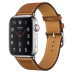 Apple Watch Series 4 Hermes GPS + Cellular 44mm Steel c. w. Fauve Barenia Leather Single Tour (MU6V2)