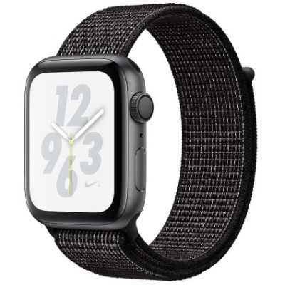 Apple Watch Nike+ Series 4 GPS 44mm Gray Alum. w. Black Nike Sport l. Gray Alum. (MU7J2)