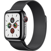 Apple Watch Series 5 LTE 40mm Space Black Steel w. Space Black Milanese Loop - Space Black Steel (MWWX2)