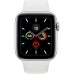 Apple Watch Series 5 LTE 44mm Silver Aluminum w. White b.- Silver Aluminum (MWVY2)