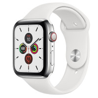 Apple Watch Series 5 LTE 44mm Steel w. White b.- Steel (MWW22) Apple Watch Series 5 LTE 44mm Steel w. White b.- Steel (MWW22)