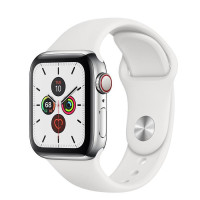 Apple Watch Series 5 GPS LTE 40mm Stainless Steel w. White Sport B. (MWX42) Apple Watch Series 5 GPS LTE 40mm Stainless Steel w. White Sport B. (MWX42)