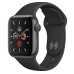 Apple Watch Series 5 GPS LTE 44mm Space Gray Aluminum w. Black Sport B. (MWWE2)