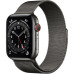 Apple Watch Series 6 GPS + Cellular 44mm Graphite Stainless Steel Case w. Graphite Milanese L. (M07R3, M09J3)
