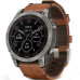 Garmin Fenix 7 Sapphire Solar Titanium with Chestnut Leather Band (010-02540-31)