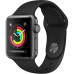 Apple Watch Series 3 GPS 38mm Space Gray Aluminum w. Black Sport B. - Space Gray (MQKV2)