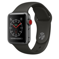 Apple Watch Series 3 GPS + Cellular 38mm Space Gray Aluminum w. Gray Sport B. (MR2W2)