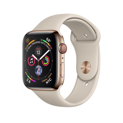 Apple Watch Series 4 GPS + LTE 40mm Gold Steel w. Stone Sport B. (MTUR2, MTVN2)