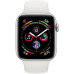 Apple Watch Series 4 GPS + LTE 44mm Aluminum Case w. White Sport B. (MTUU2)