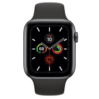 Apple Watch Series 5 GPS 44mm Space Gray Aluminum w. Black b.- Space Gray Aluminum (MWVF2)