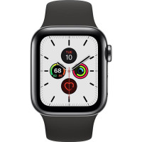 Apple Watch Series 5 LTE 40mm Space Black Steel w. Black b.- Space Black Steel (MWWW2)