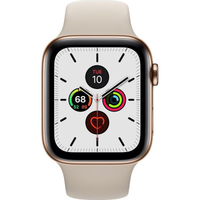 Apple Watch Series 5 LTE 44mm Gold Steel w. Stone b.- Gold Steel (MWW52)