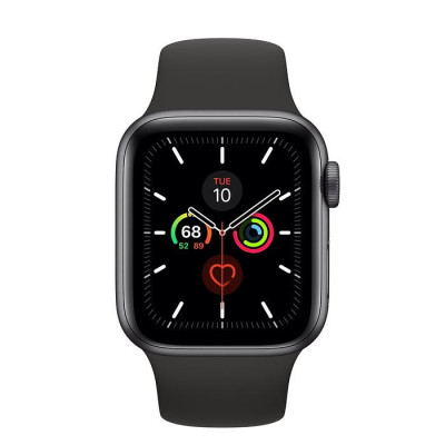 Apple Watch Series 5 GPS LTE 40mm Space Gray Aluminum w. Black Sport B. (MWX32)