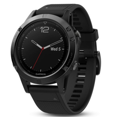 Garmin Fenix 5 Black Sapphire with Black Band (010-01688-10)