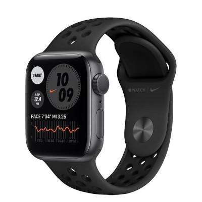 Apple Watch Nike Series 6 GPS 40mm Space Gray Aluminum Case w. Anthracite/Black Nike Sport B. (M00X3)