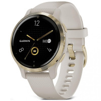 Garmin Venu 2S Light Gold Stainless Steel Bezel with Light Sand Case and Silicone Band (010-02429-01/11)