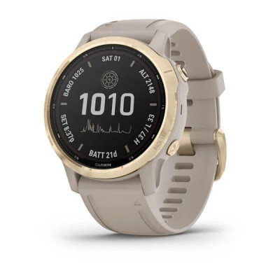 Garmin Fenix 6S Pro Solar Edition Light gold with light sand band (010-02409-11)