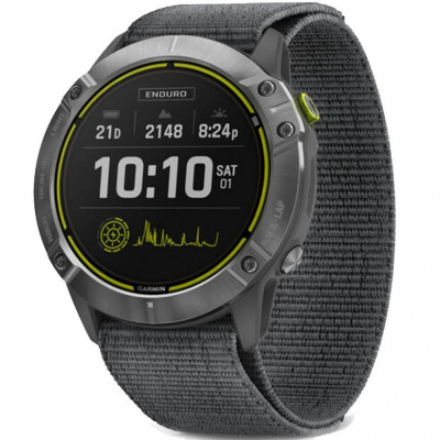 Garmin Enduro Steel with Gray UltraFit Nylon Strap (010-02408-00)