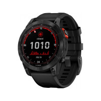Garmin Fenix 7 Sapphire Solar Carbon Gray DLC Titanium with Black Band (010-02540-20/21)