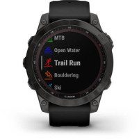 Garmin Fenix 7 Sapphire Solar Black DLC Titanium with Black Band (010-02540-35)