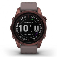 Garmin Fenix 7S Sapphire Solar Dark Bronze Titanium with Shale Gray Band (010-02539-29)