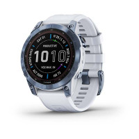 Garmin Fenix 7 Sapphire Solar Mineral Blue DLC Titanium with Whitestone Band (010-02540-24/25)