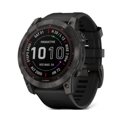 Garmin Fenix 7X Sapphire Solar Black DLC Titanium w. Black Band (010-02541-22/23)