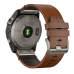 Garmin Fenix 7X Sapphire Solar Titanium w. Chestnut Leather Band (010-02541-19)