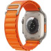 Apple Watch Ultra GPS + Cellular 49mm Titanium Case with Orange Alpine Loop - Small (MNHA3/MNHH3)