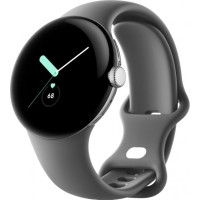 Google Pixel Watch Polished Silver Case/Charcoal Active Band