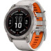 Garmin Fenix 7 Pro Sapphire Solar Titanium w. Fog Gray/Ember O. Band (010-02777-20/21)