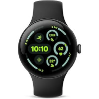Google Pixel Watch 3 45 mm Wi-Fi Matte Black Aluminum Case/Obsidian Active Band