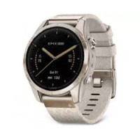 Garmin Epix Pro Gen 2 Sapphire 42mm Soft Gold w. Cream H. Nylon Band (010-02802-20)