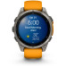 Garmin Fenix 8 47mm AMOLED Sapphire Titanium w. Spark Orange/Graphite Silicone Band (010-02904-10/11)
